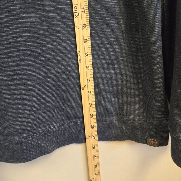 Copper & Oak Legacy Supply Co. Mens Blue Thermal Long Sleeve Crewneck shirt Size - Picture 5 of 7